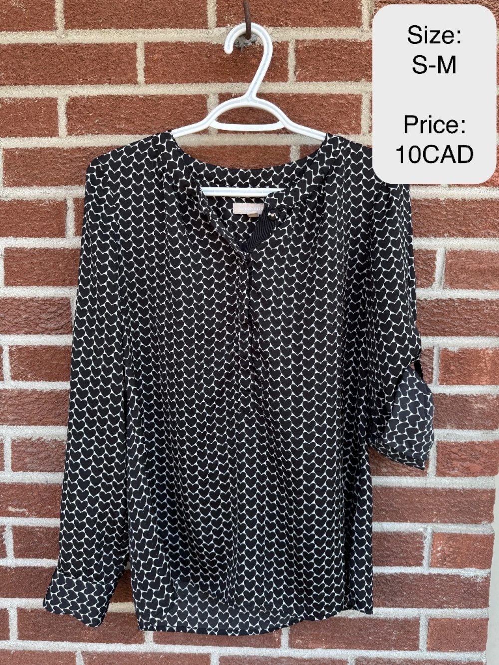 Banana Republic Blouse Hearts